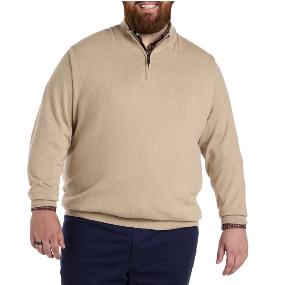 Oak Hill Premium Beige 1/4 Zip Sweater